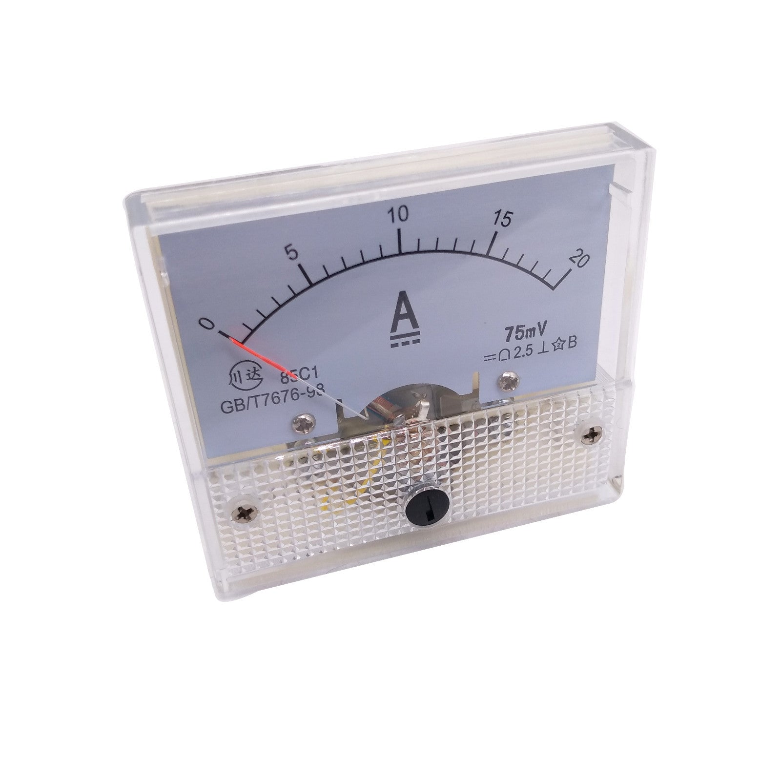US Stock Analog Panel AMP Current Ammeter Meter Gauge 85C1 0-20A DC & Shunt