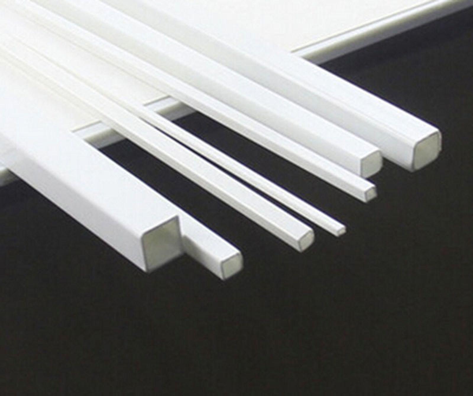 10x ABS Styrene Plastic Rectangular Square Tube Model Layout 10mm ±10% x 9.8"