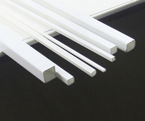 10x ABS Styrene Plastic Rectangular Square Tube Model Layout 10mm ±10% x 9.8"