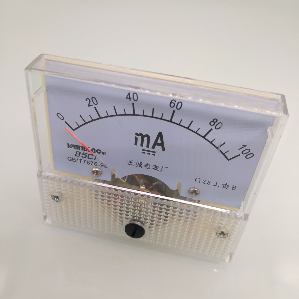 US Stock Analog Panel AMP Current Ammeter Meter Gauge 85C1 0-100mA DC