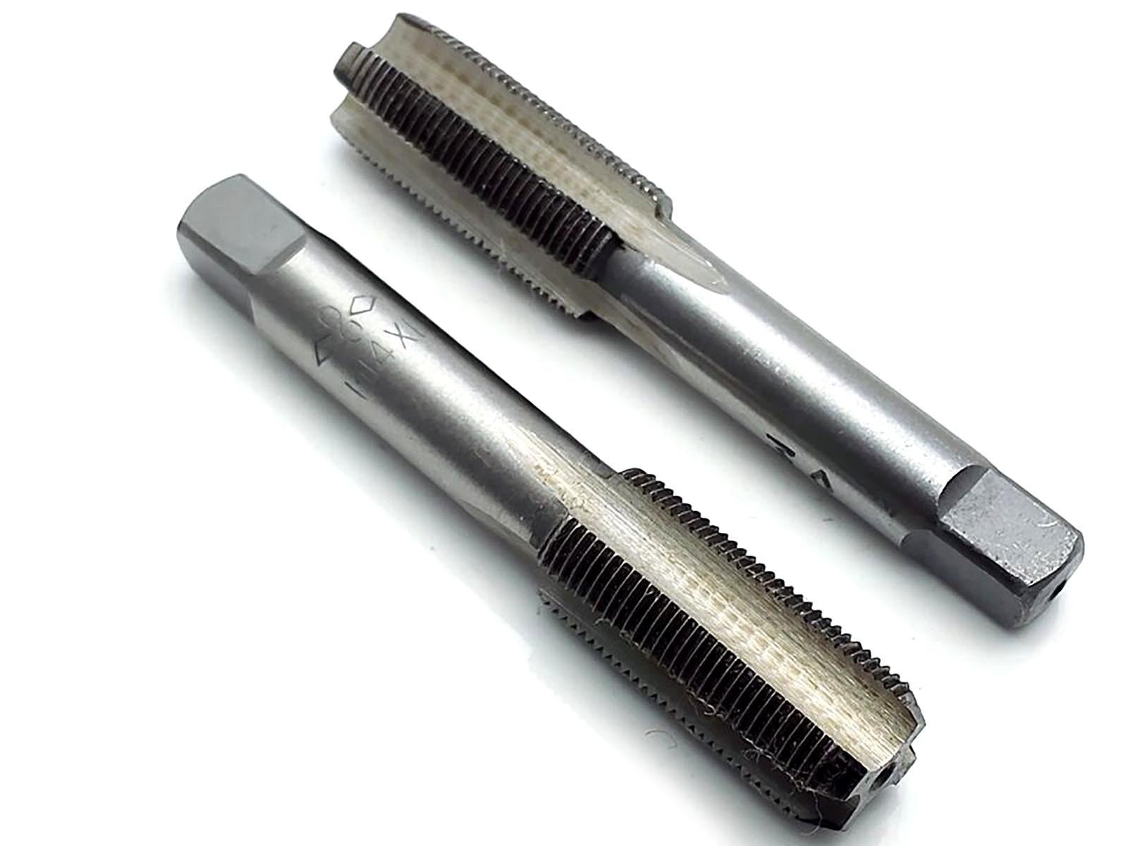 US Stock HSS 14mmx1 Metric Taper and Plug Tap Right Hand Thread M14 x 1mm Pitch
