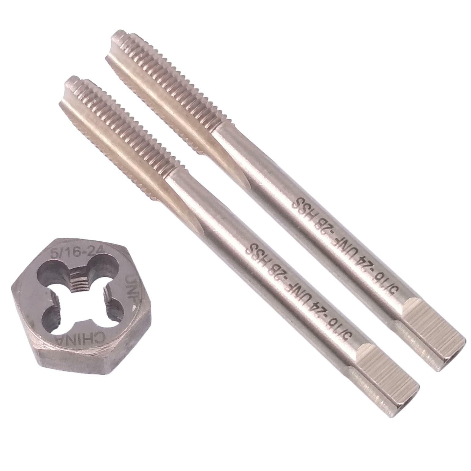 HSS 5/16-24 Taper & Plug Tap & 5/16-24 Hexagon Die Thread Right Hand Set
