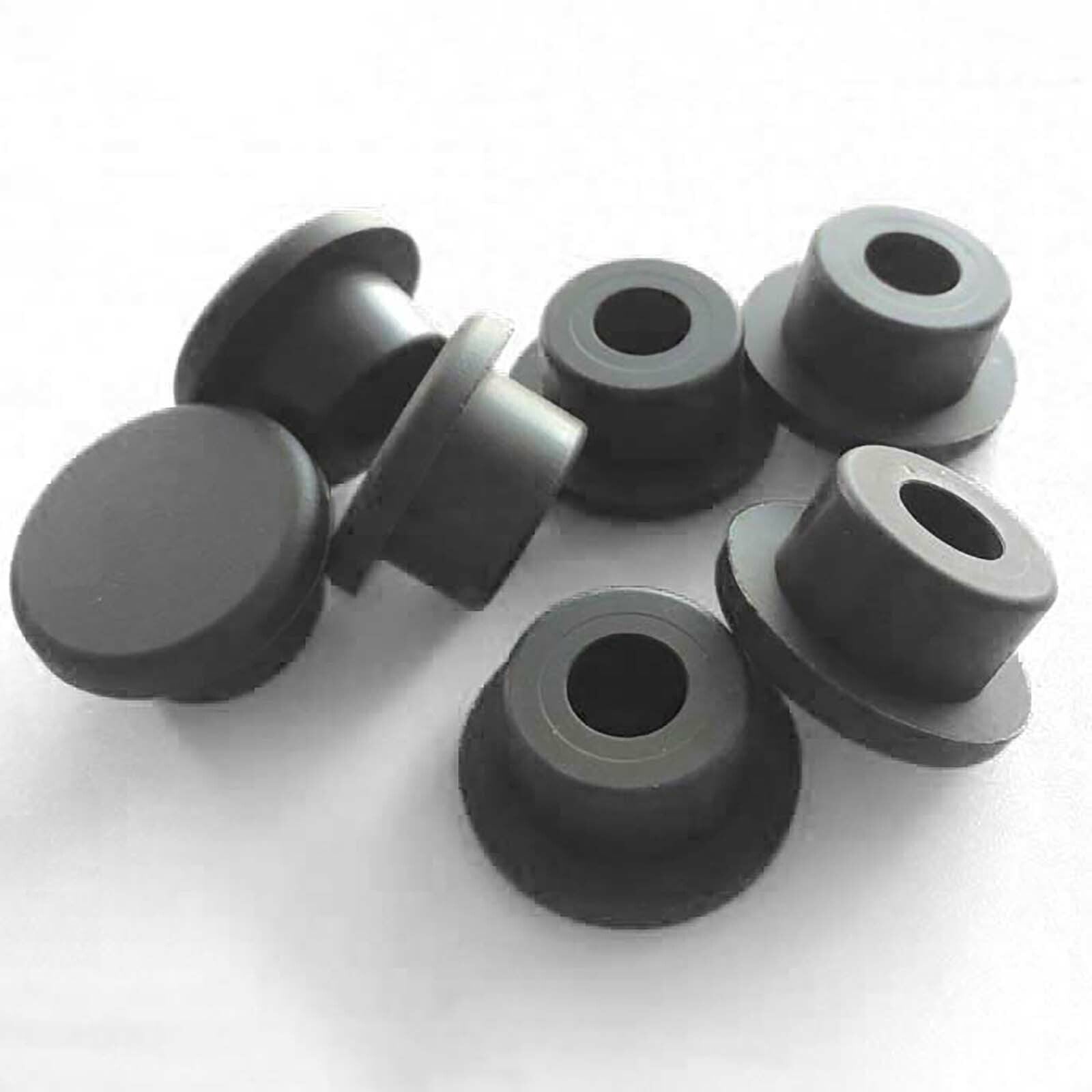 2x Blind plug silicone rubber cover plug black with hole end caps rubber 61.3mm