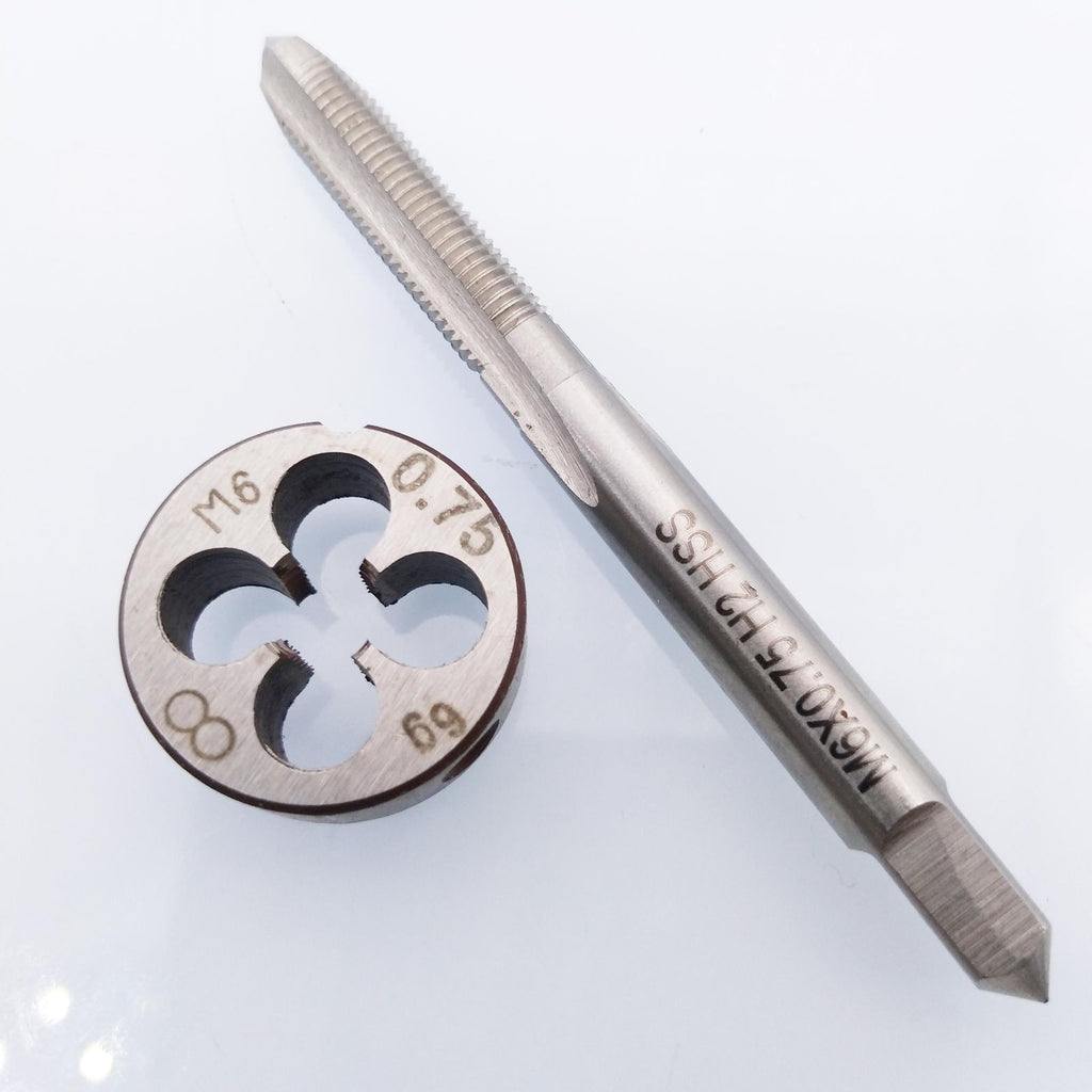 HSS M6 x 0.75mm Tap & M6 x 0.75mm Die Metric Thread Right Hand
