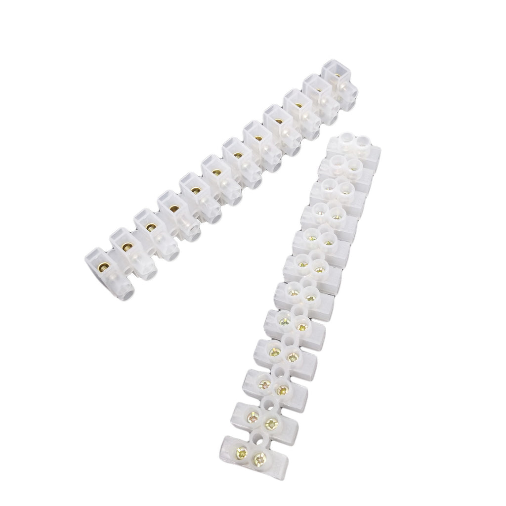 US Stock 10pcs 380V 10A 12-Position Wire Connector Barrier Terminal Strip Block