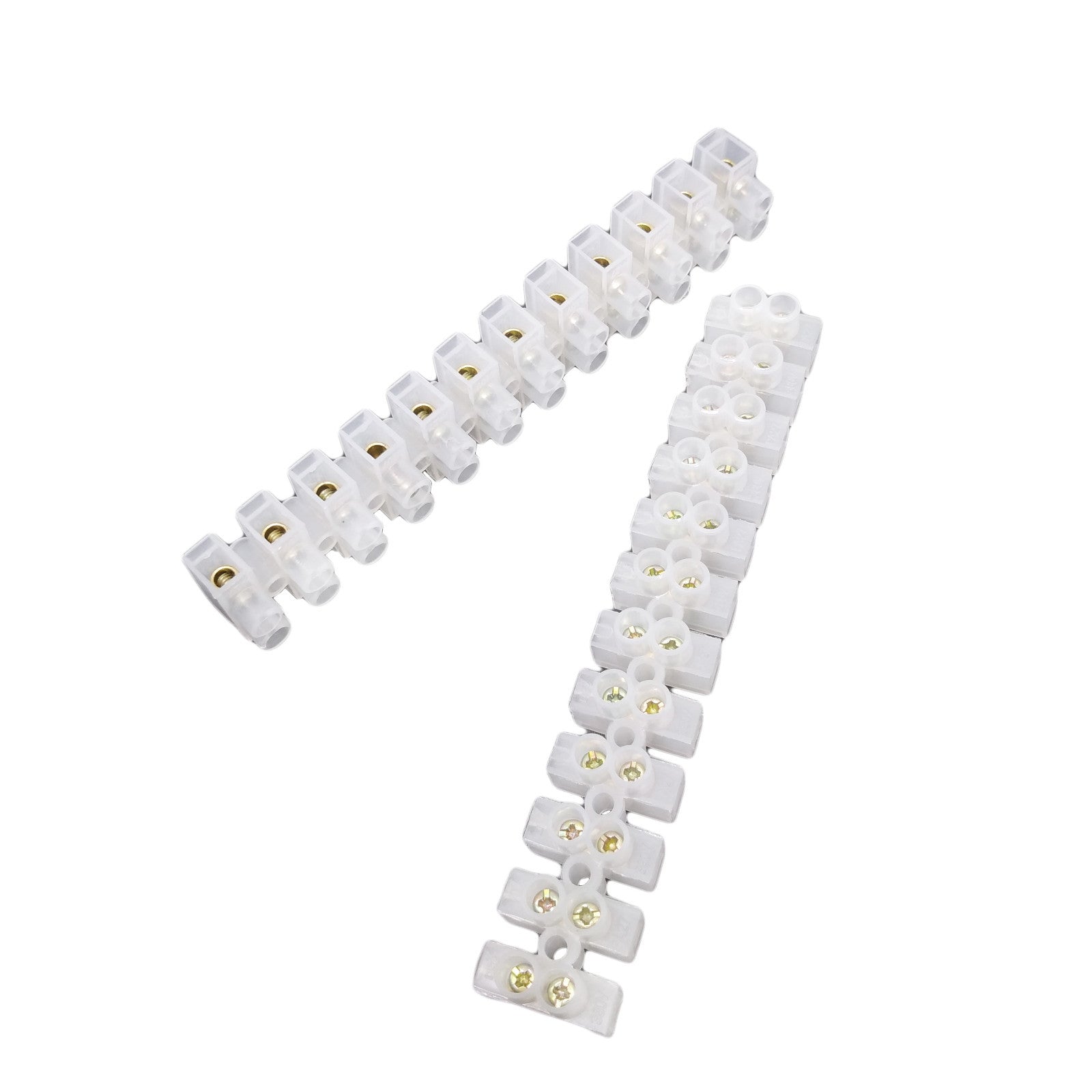 US Stock 10pcs 380V 10A 12-Position Wire Connector Barrier Terminal Strip Block