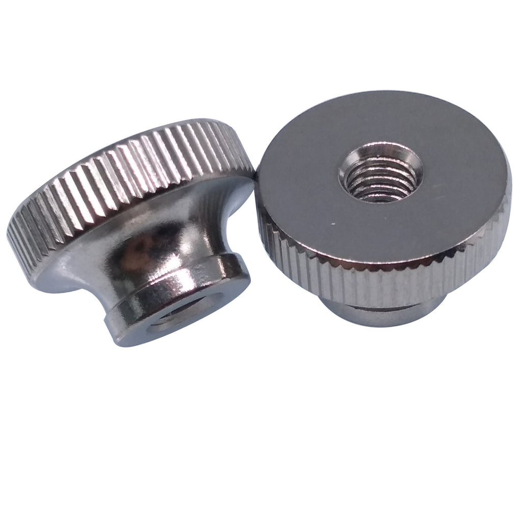 US Stock 5pcs M6 x 1mm Stainless Steel Knurled Thumb Nut Right Hand Thread