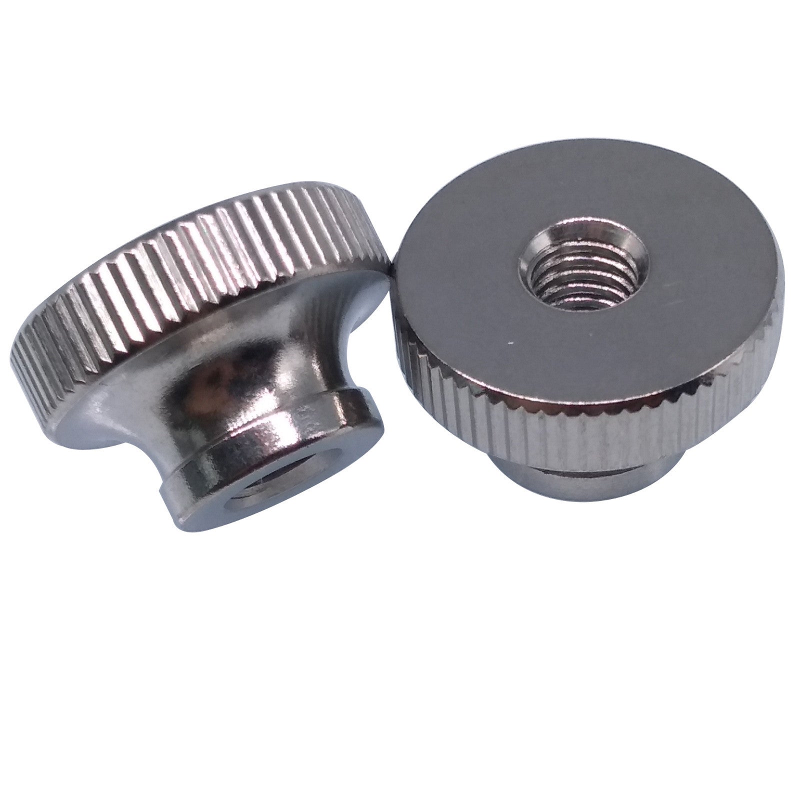 US Stock 5pcs M6 x 1mm Stainless Steel Knurled Thumb Nut Right Hand Thread