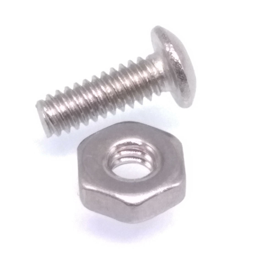 100pcs Button Head Hex Socket Stainless Steel Screws & Nuts #2-56 x 1/4