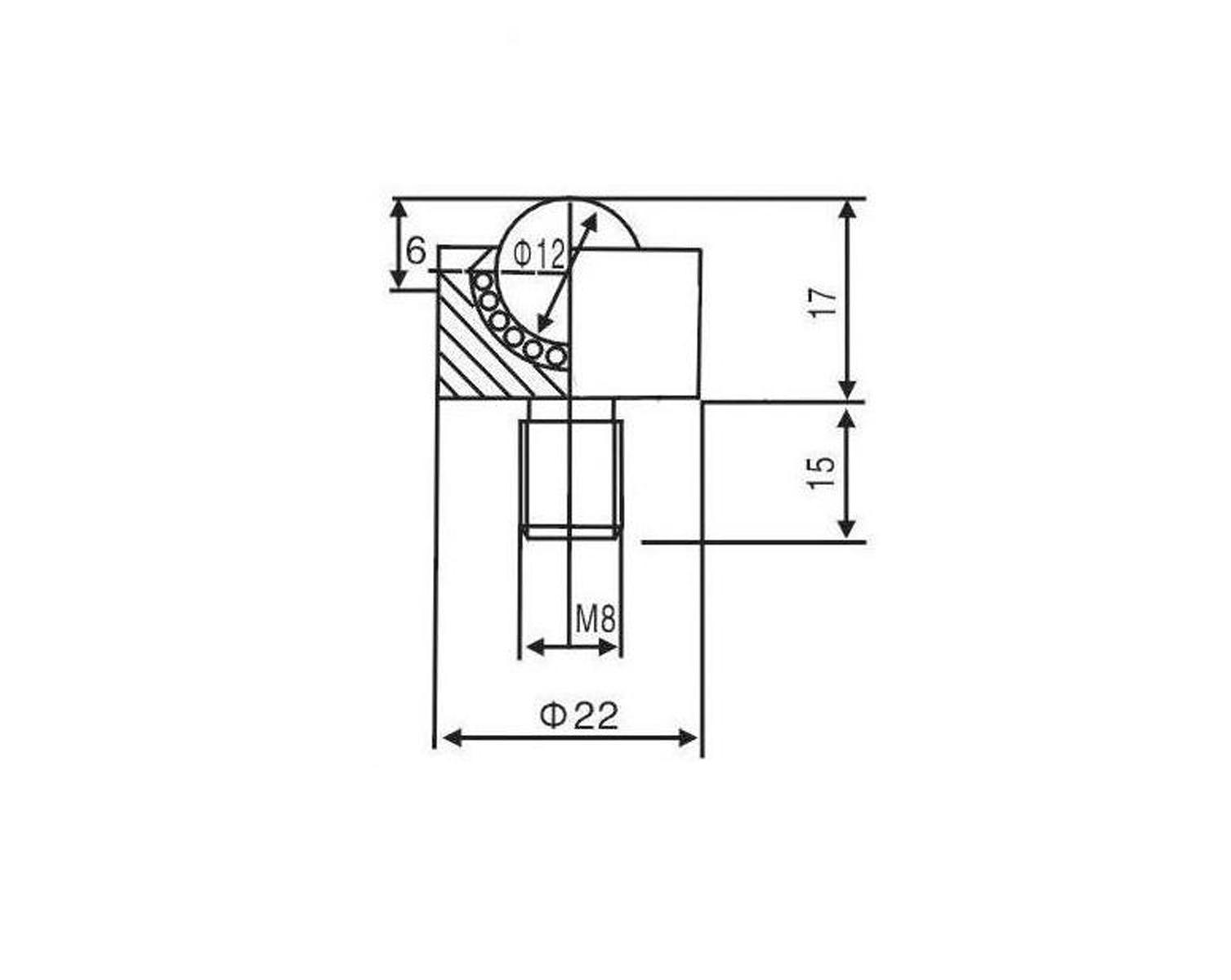 US Stock 2x 12mm Metal Transfer Bearing Ball Load 66LB Industrial Caster SP12-FL