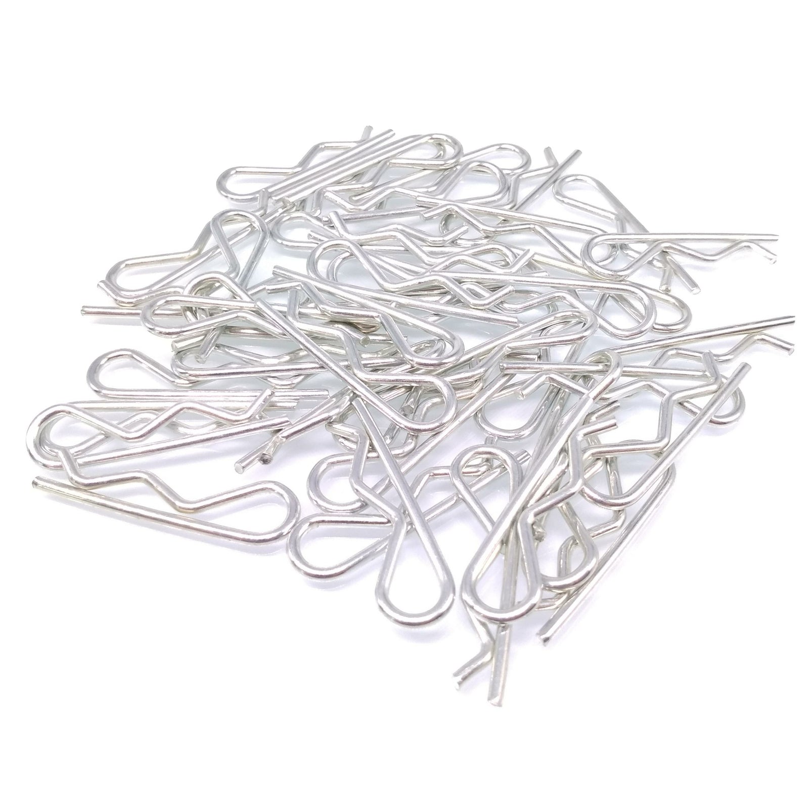 50pcs R Clip Stainless Steel Brake Pad Retaining Pin 1.8mm Diameter 35mm Length