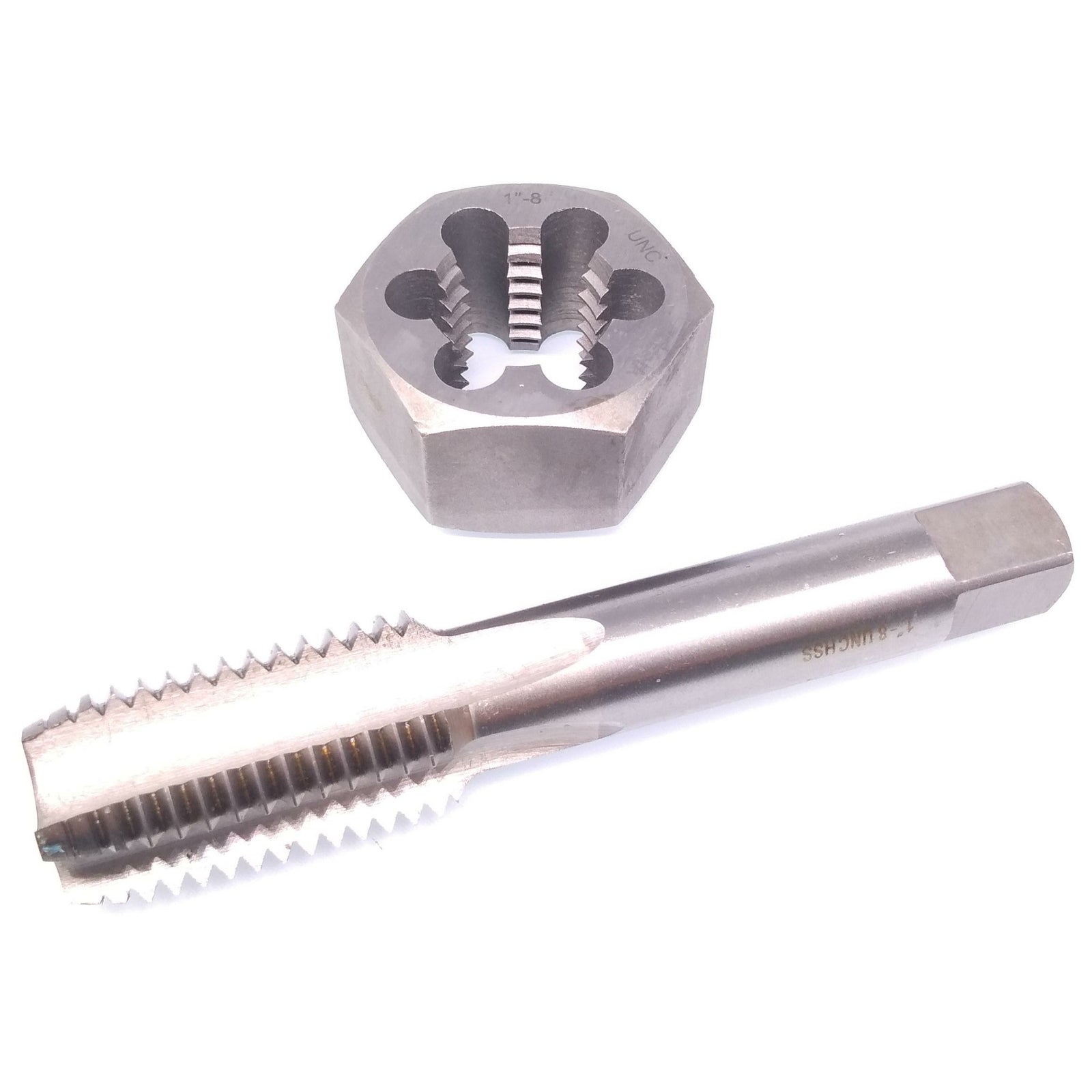 US Stock HSS 1"-8 Tap & 1"-8 Hexagon Die Thread Right Hand Set