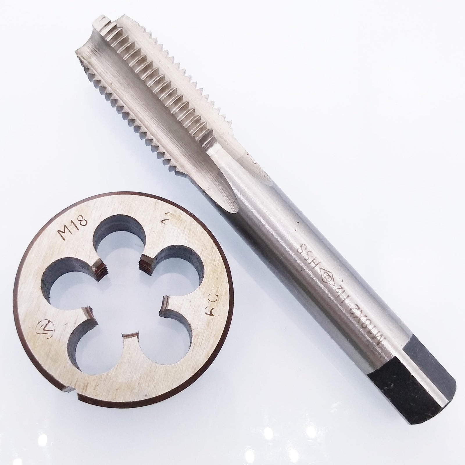 HSS M18 x 2mm Tap & M18 x 2.0mm Die Metric Thread Right Hand