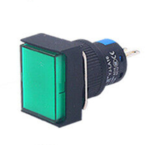 5pcs 12V Green 16mm Momentary Push Button Switch ON/OFF 5A 250V 1 NO1 NC