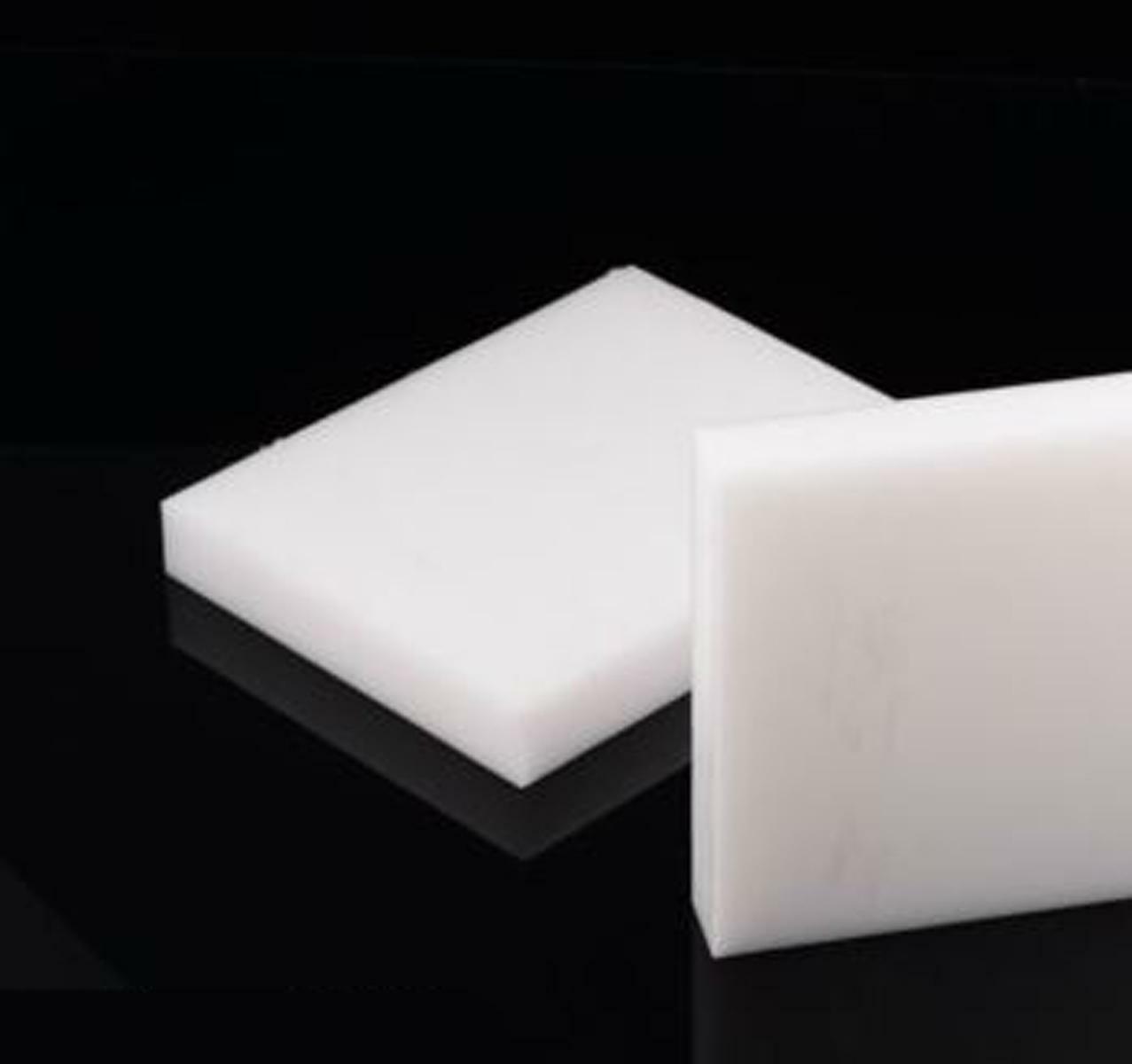 US Stock 3mm ±10% x 7.874" x 7.874" UHMW PE Plastic Sheet Plate Natural White
