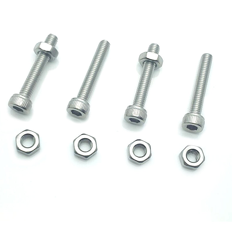 US Stock 50x M3 x 18mm Hex Socket Screw Bolt Knurling DIN912 Stainless Steel Nut