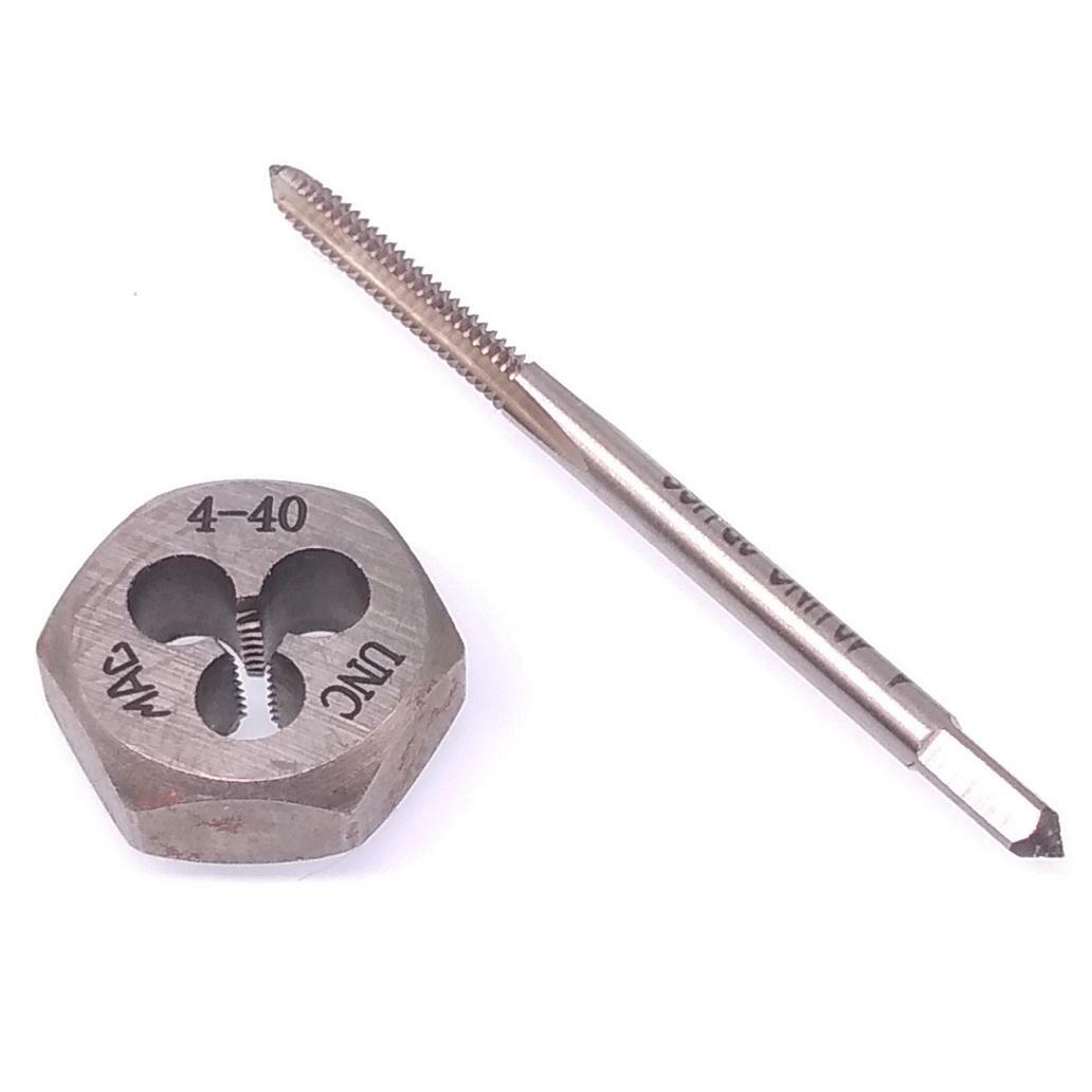 US Stock HSS 4-40 Tap & 4-40 Hexagon Die Thread Right Hand Set