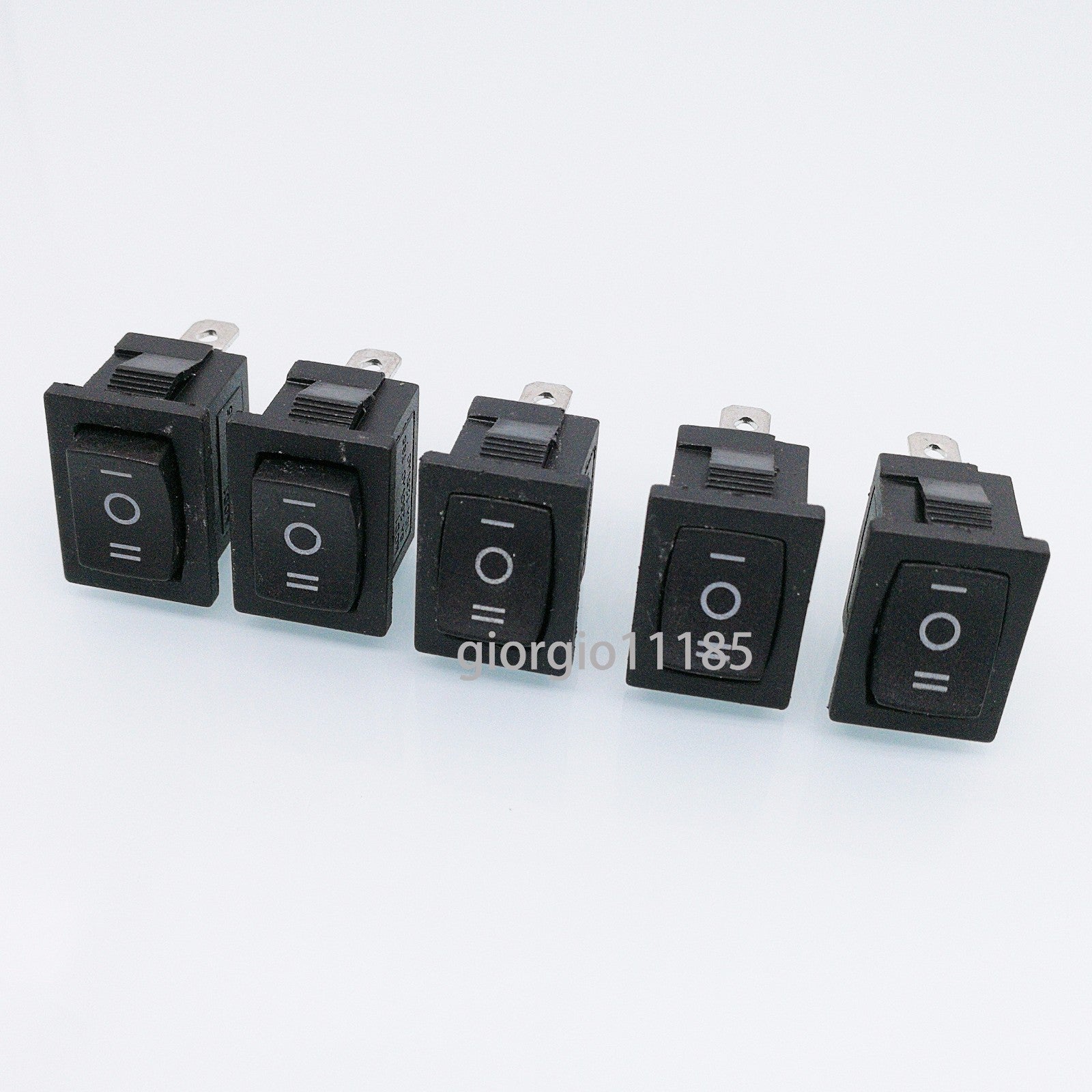 US Stock 5pcs Black 3 PIN ON/OFF/ON SPDT Boat Car Rocker Switch 10A 125VAC KCD1