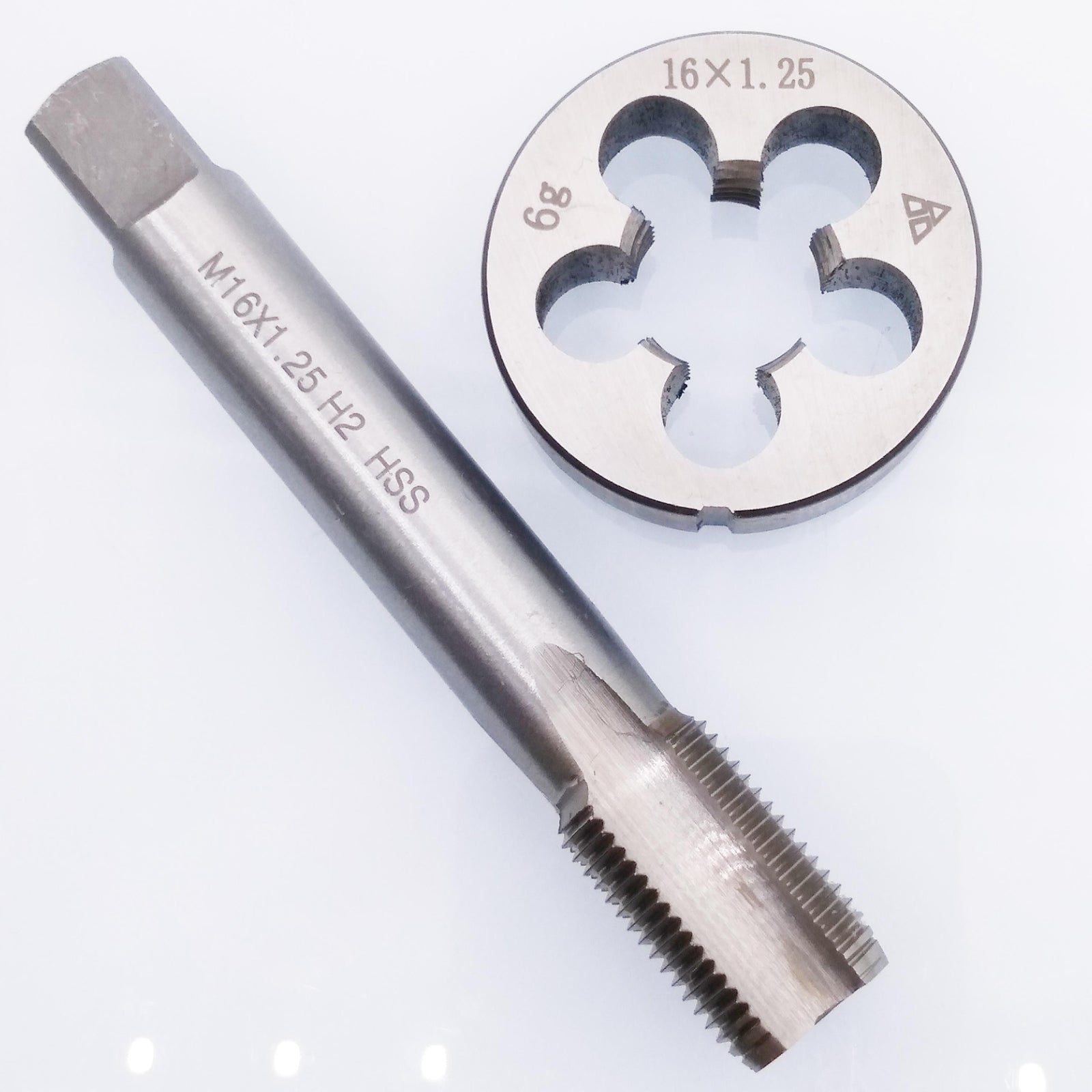 US Stock HSS M16 x 1.25mm Tap & M16 x 1.25mm Die Metric Thread Right Hand