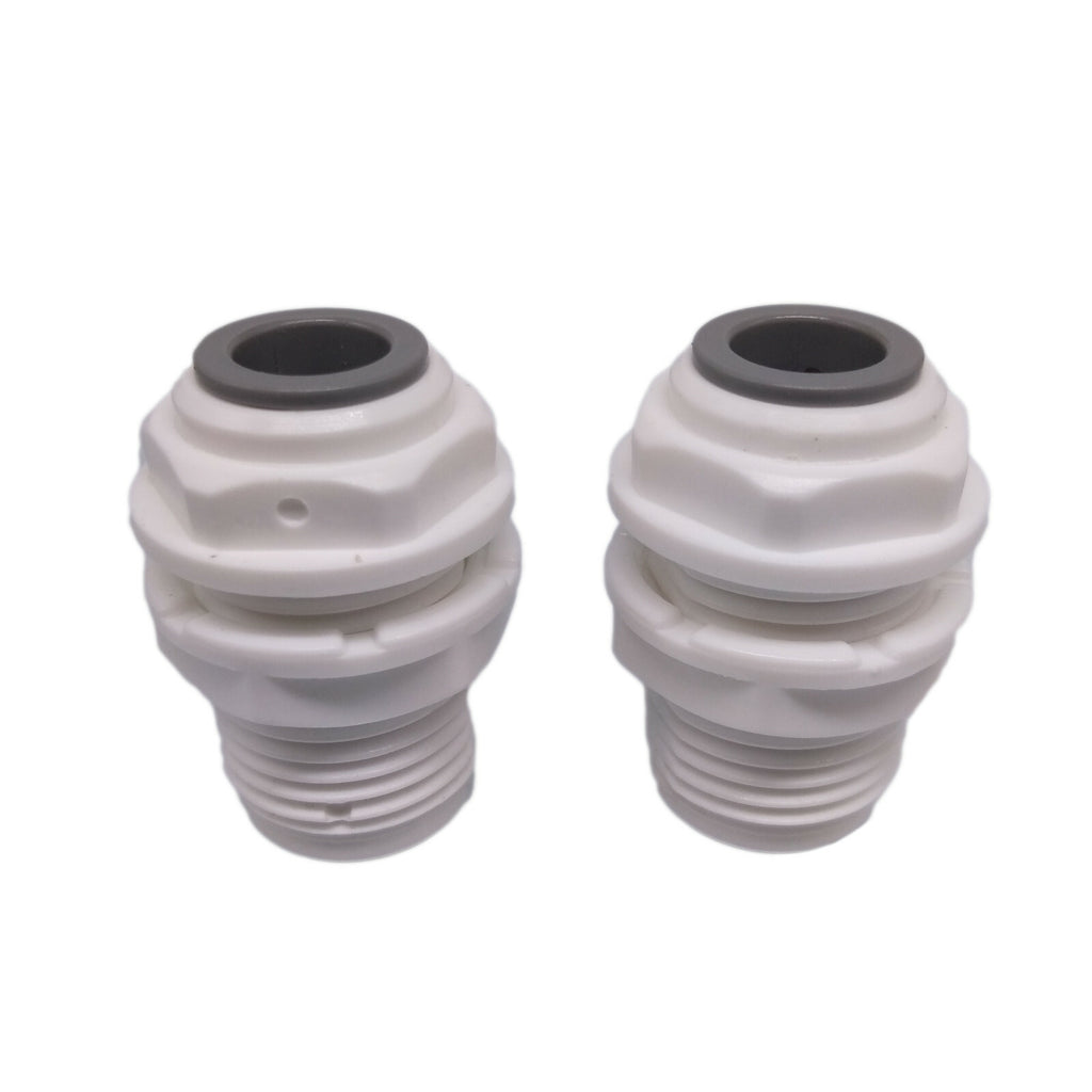 US Stock 2pcs 3/8" to 3/8" Quick Connect Bulkhead Connector Push Fit