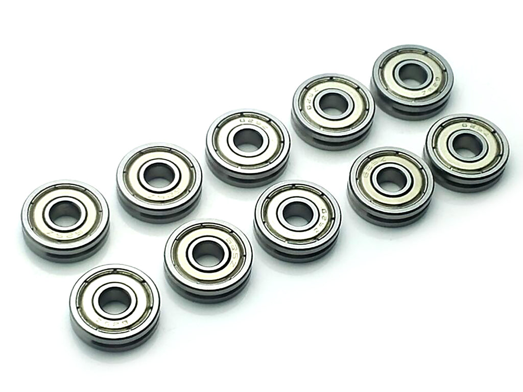 US Stock 10pcs V625ZZ 625VV V Groove Guide Pulley Rail Ball Bearings 5*16*5mm