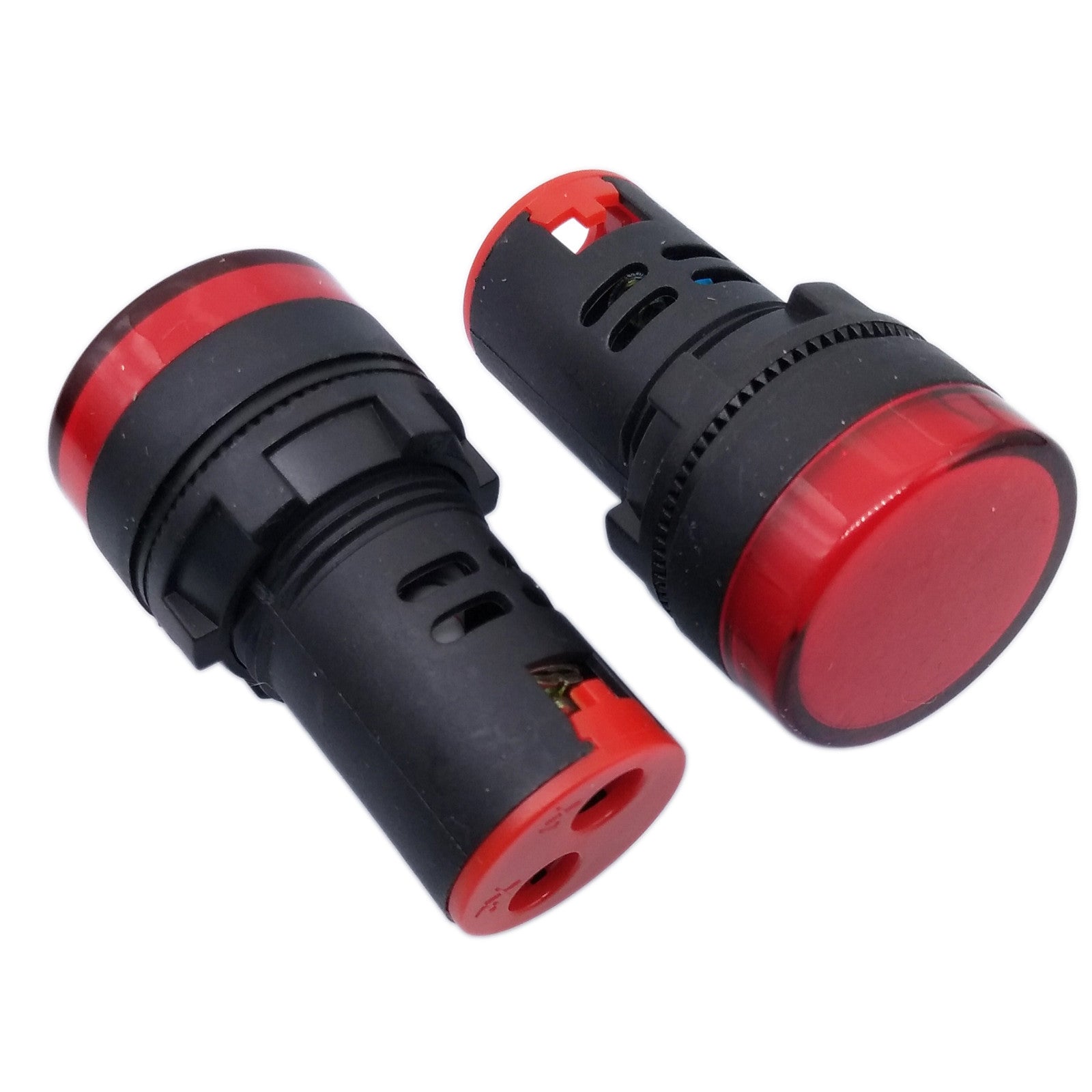 US Stock 5pcs Red LED Power Indicator Signal Light AC DC 110V 22mm AD16-22DS