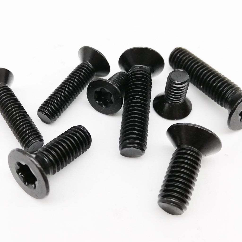 10pcs M5 x 16mm Black Six-Lobe Torx Head Flat Countersunk Screw Bolt