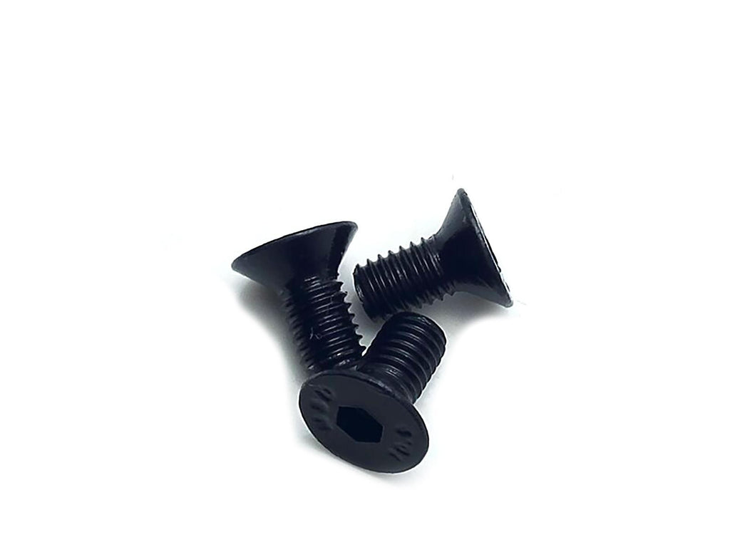 US Stock 50pc M3 x 6mm Grade 10.9 Flat Countersunk Hex Socket Bolts Screws Black
