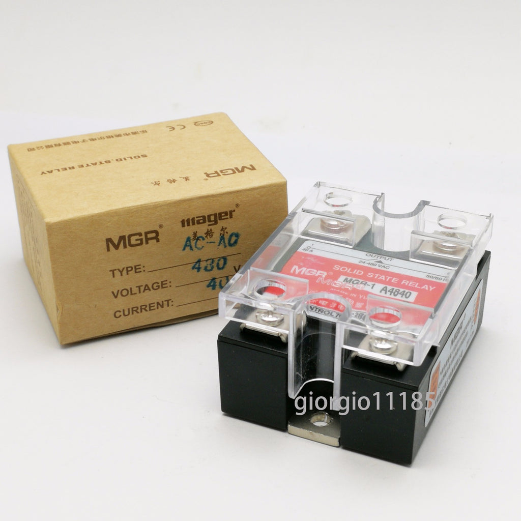 40A Solid State Relay SSR AC-AC Input 70-280V AC Load 240-480VAC A4840