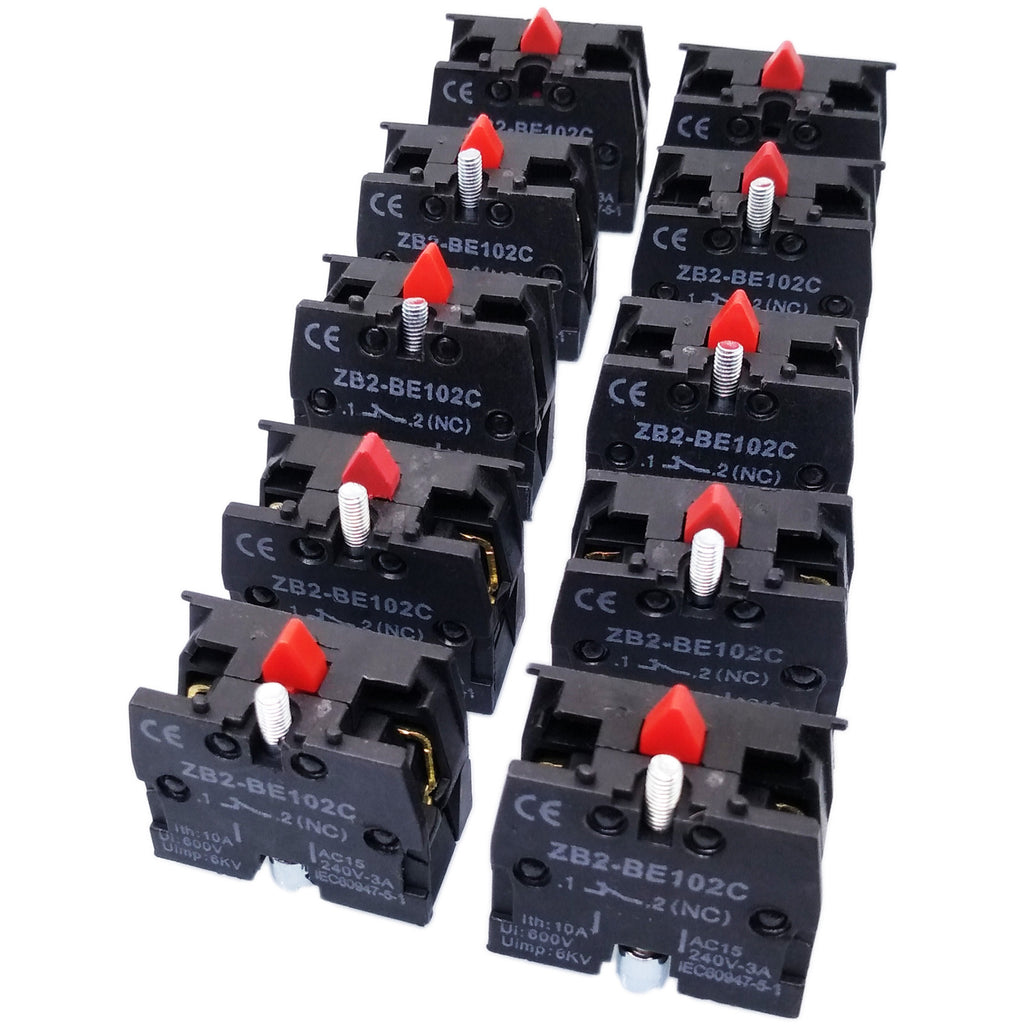 AU Stock 10x ZB2-BE102C NC Contact Block Replaces Tele Replacement For XB2 Model