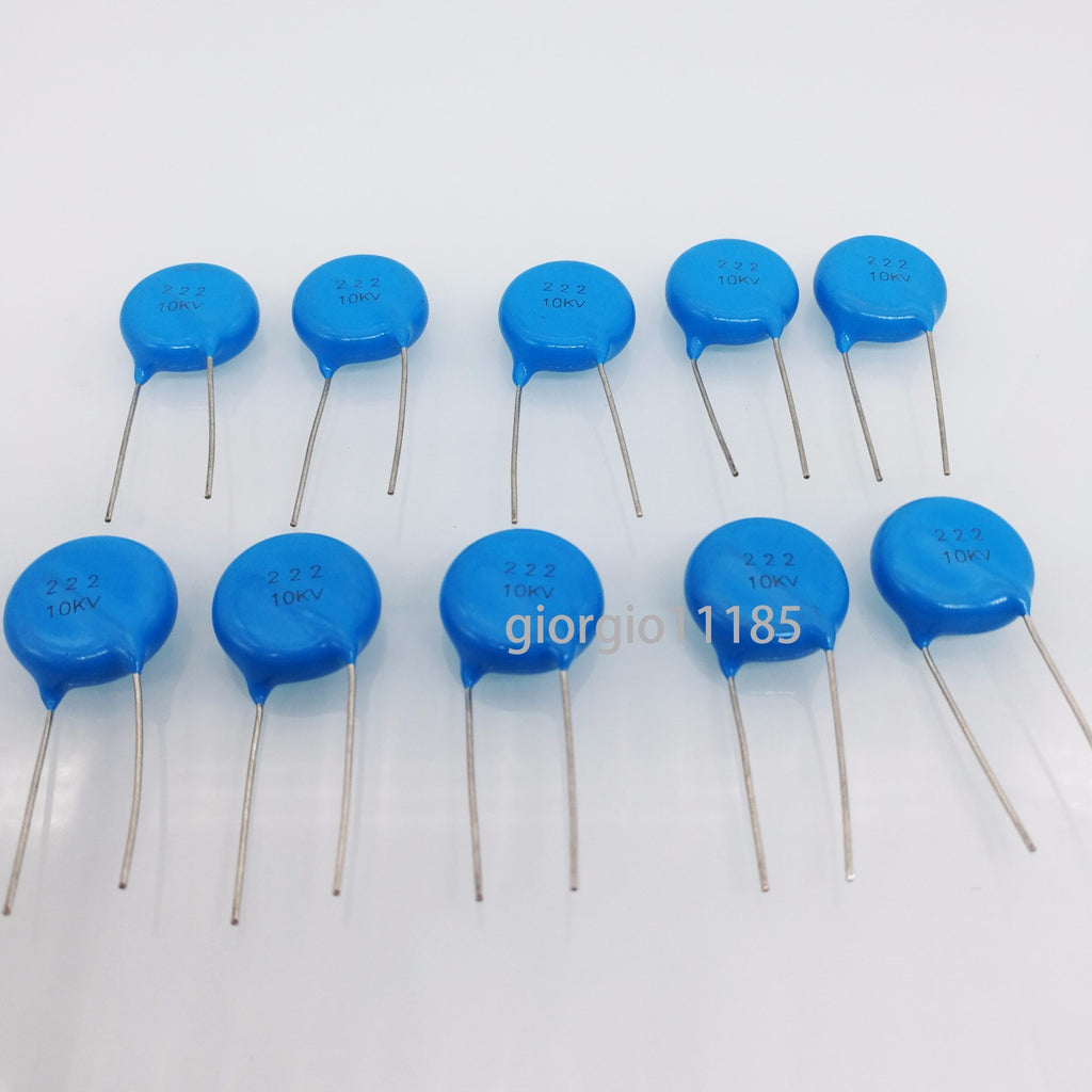 US Stock 10pcs Ceramic Disc Capacitors 2200pf 2.2nf 0.0022uf 222 10000V 10KV