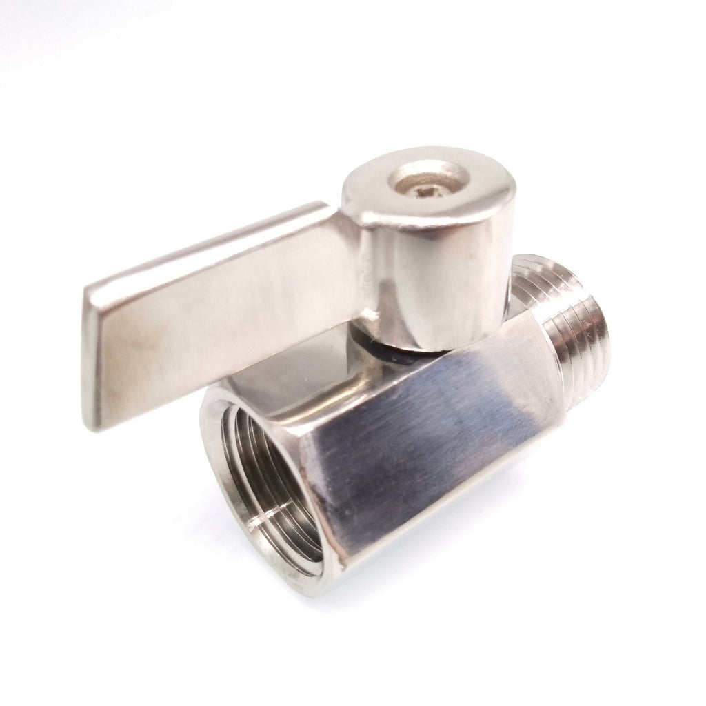 304 Stainless Steel Mini Ball Valve With Handle Female x Male NPT Thread 1/2''