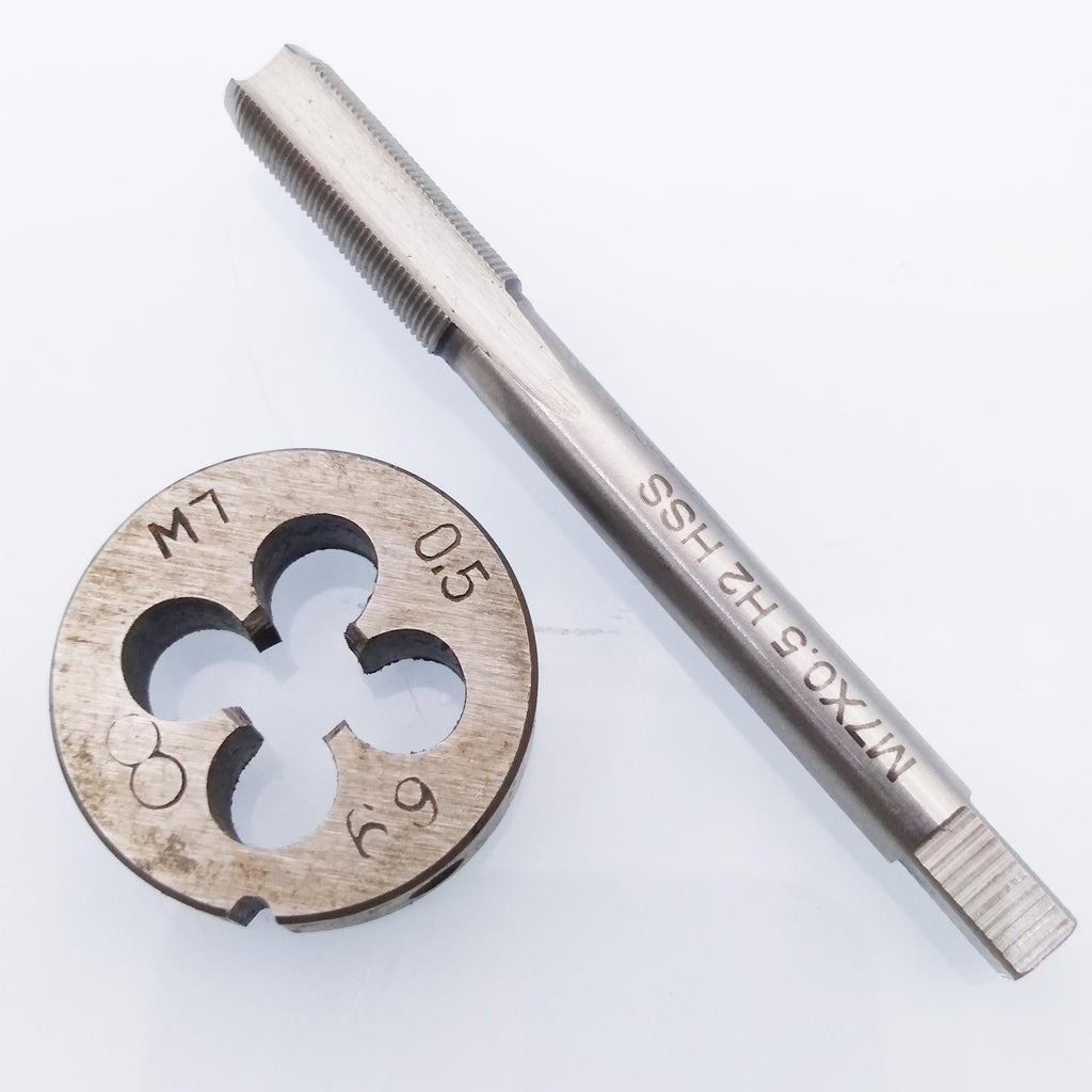 HSS M7 x 0.5mm Tap & M7 x 0.5mm Die Metric Thread Right Hand