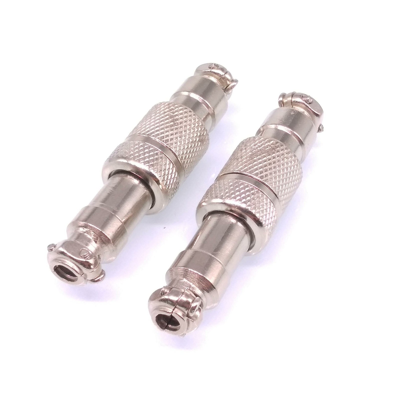 2Sets GX12 6Pin 12mm Panel Mounting Metal Aviation Connector Plug + Socket