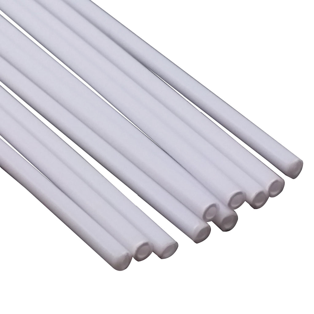 10x OD 2mm ±10% x 250mm ABS Styrene Plastic Round Tube Pipe Diameter White