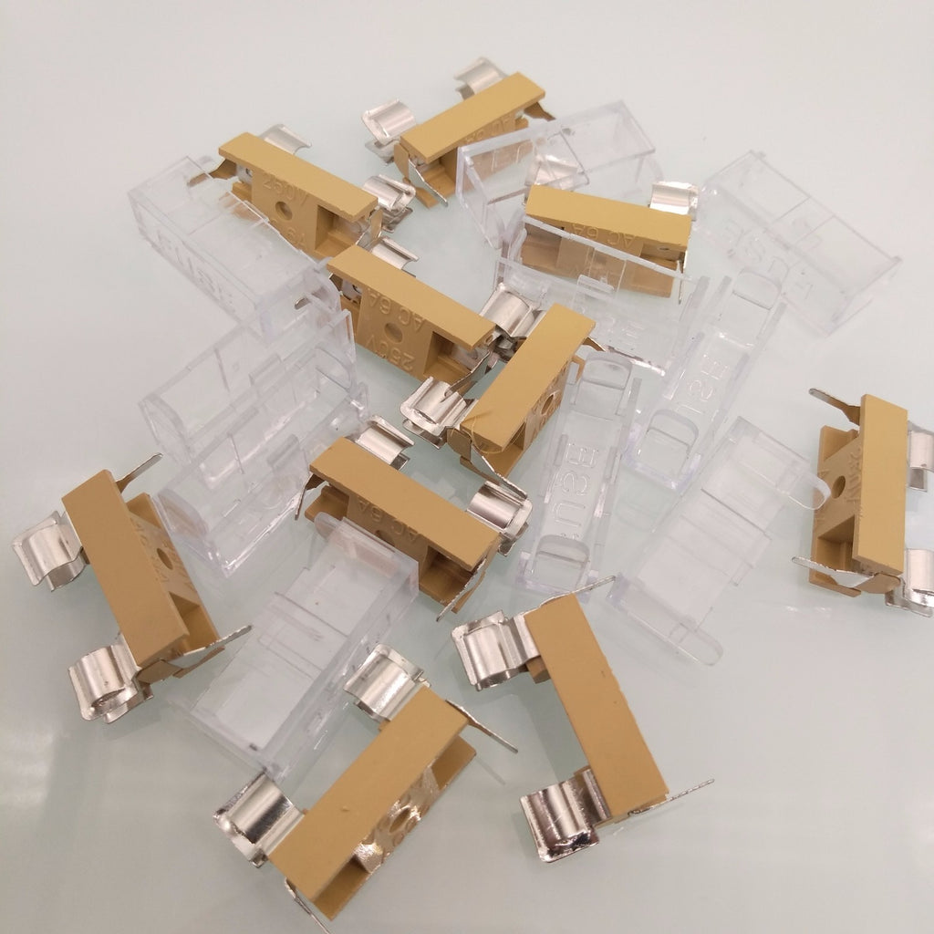 AU Stock  10pcs Panel Mount PCB Fuse Holder Case with Transparent Cover 5 x 20mm