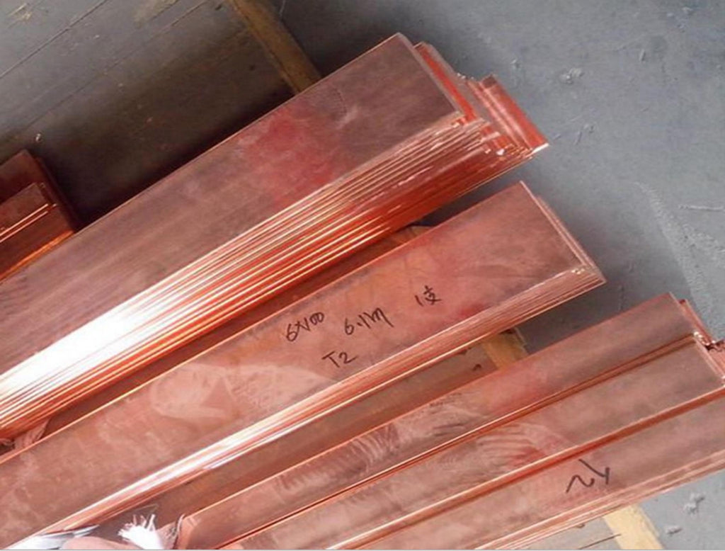 US Stock 2pcs 99% Copper T2 Cu Metal Flat Bar Plate 2mm x 15mm x 250mm