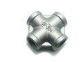 US Stock 1/4" Thread 4 Way Female Cross Coupling Connector SS Pipe Fitting NPT