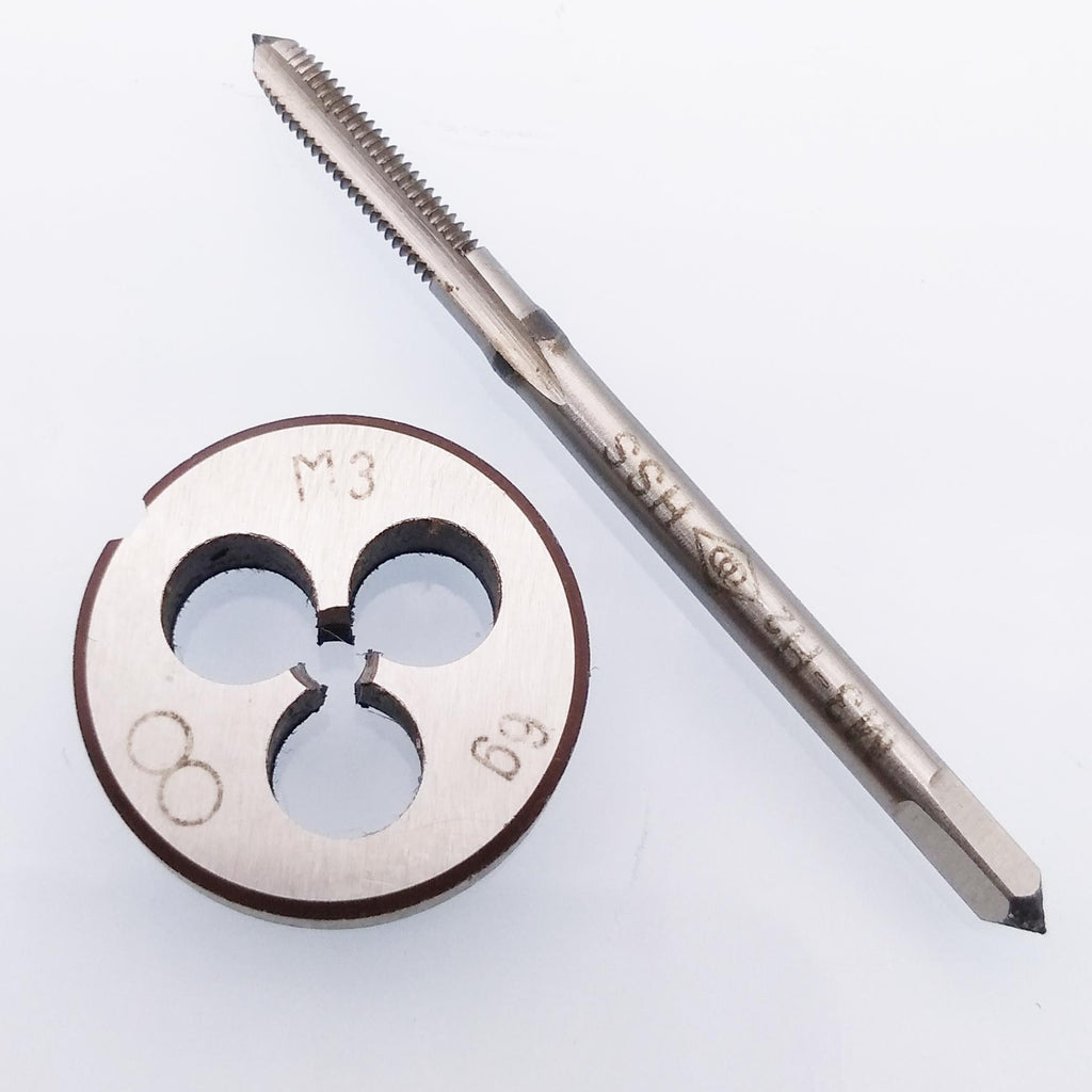 US Stock HSS M3 x 0.5mm Tap & M3 x 0.5mm Die Metric Thread Right Hand
