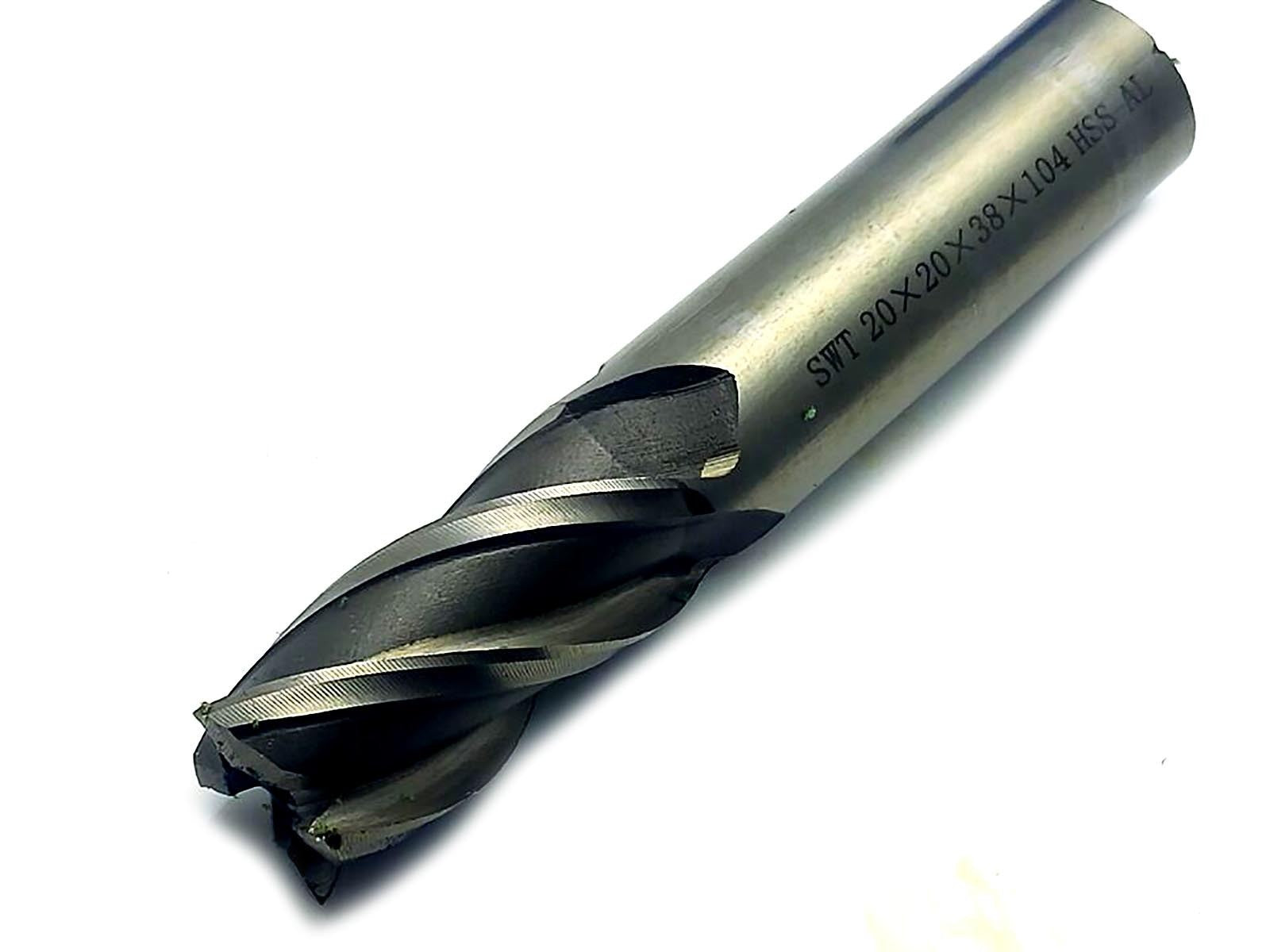 AU Stock 20mm Four 4 Flute HSS & Aluminium End Mill Cutter CNC Bit