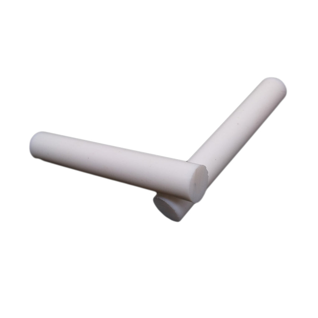 5pcs Dia 0.55" (14mm) ±10% 4" (100mm) Polytetrafluoroethylene PTFE Round Rod Bar