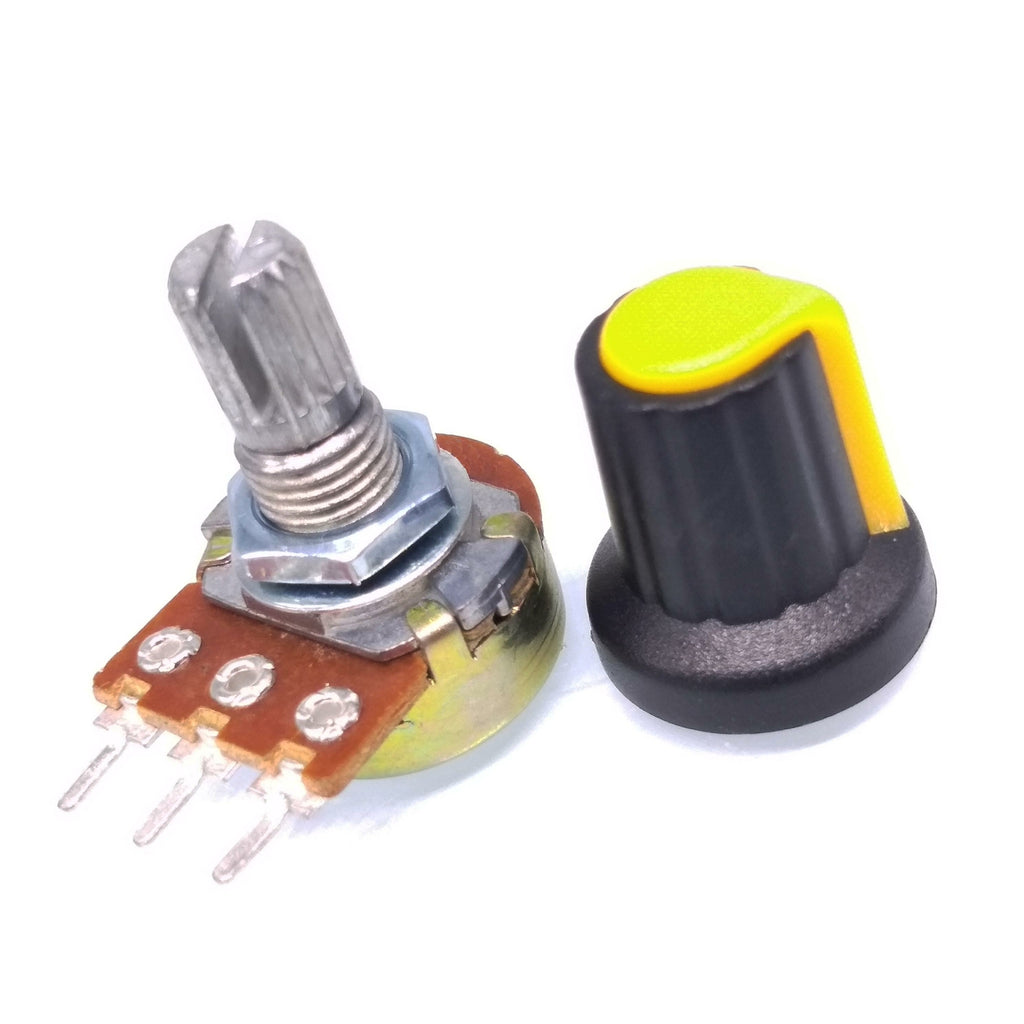 USStock 10Units 100K B100K OHM Linear Taper Rotary Potentiometer POT Yellow Knob