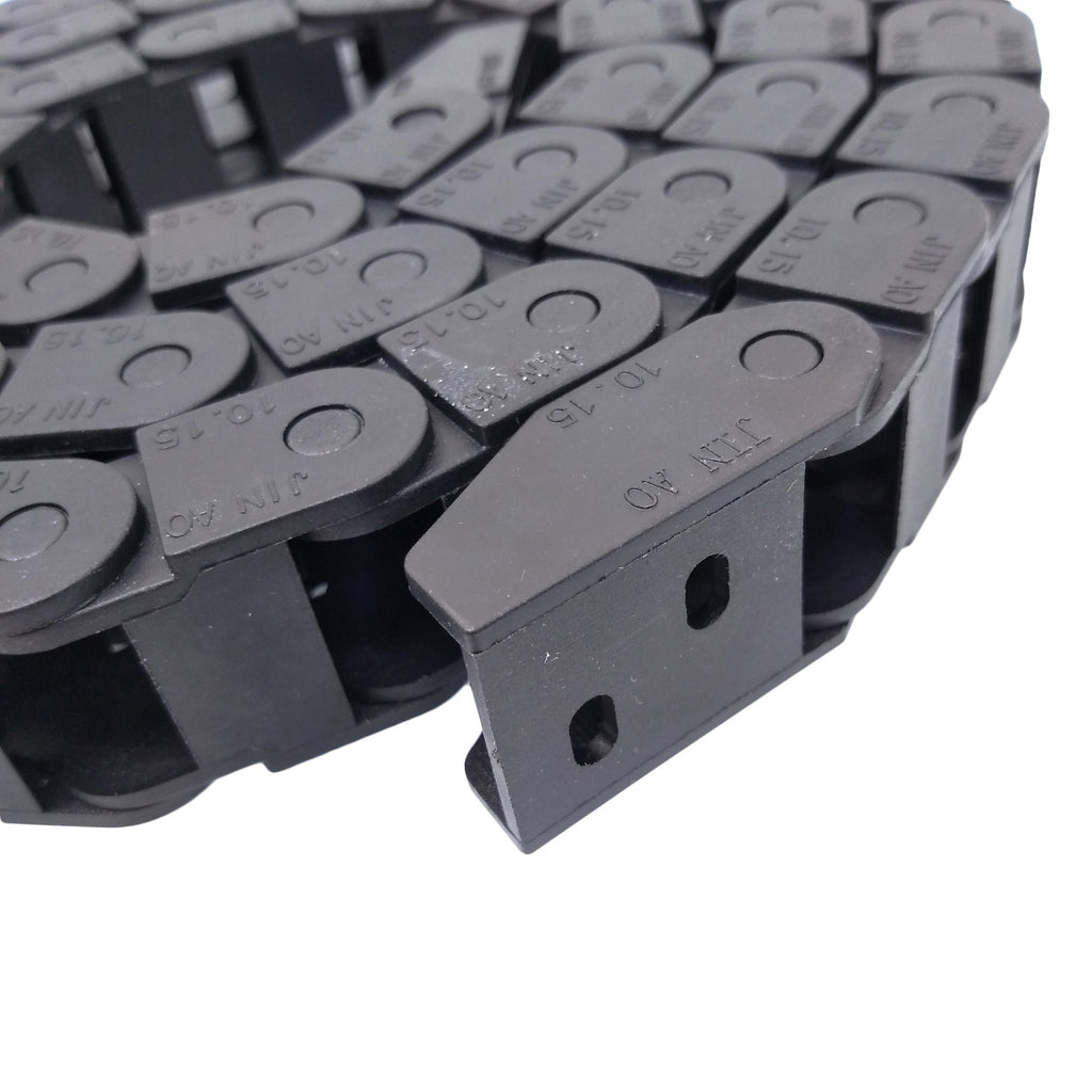US Stock 2M 2000mm Black Long Nylon Cable Drag Chain Wire Carrier 10 x 15mm