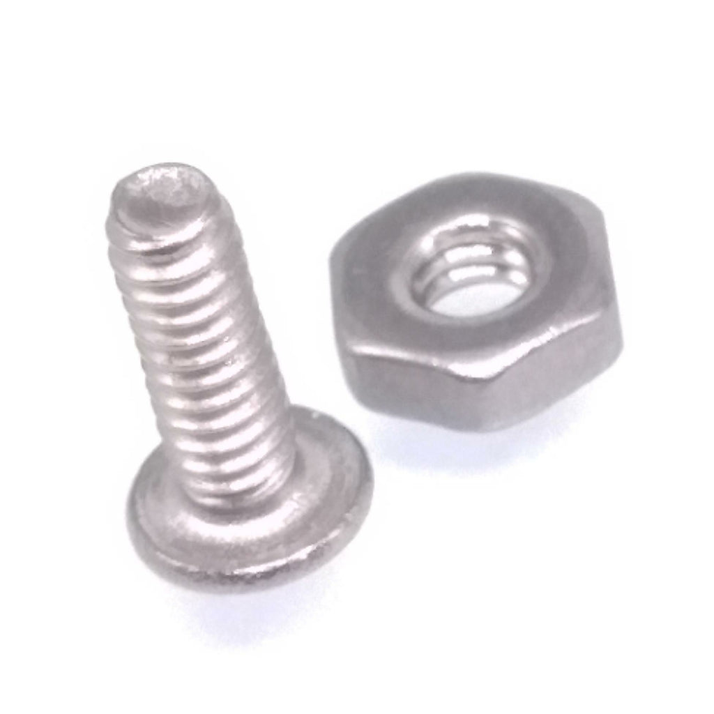 100pcs Button Head Hex Socket Stainless Steel Screws & Nuts #2-56 x 1/4