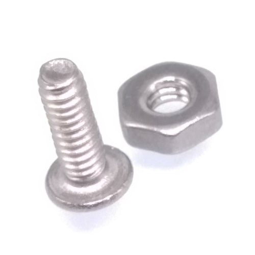 100pcs Button Head Hex Socket Stainless Steel Screws & Nuts #2-56 x 1/4