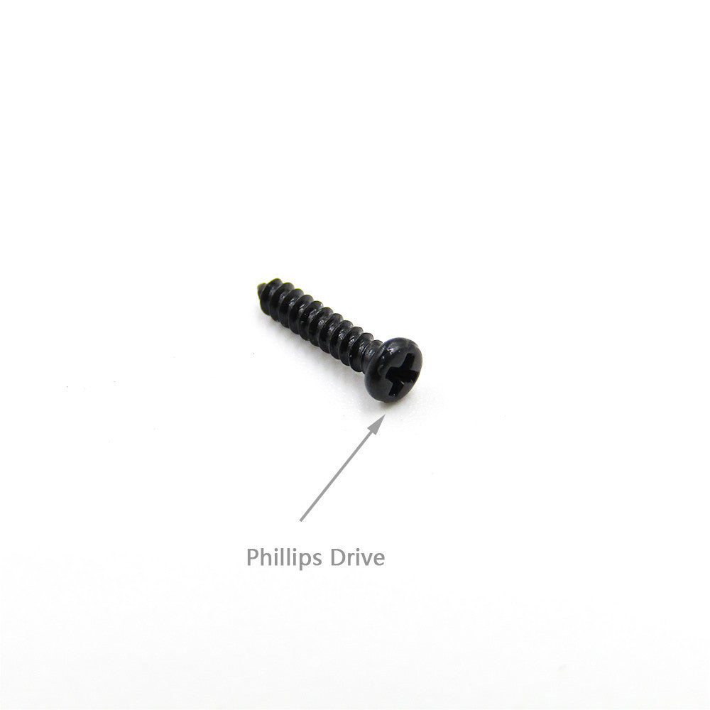 100pcs Black Self Tapping Screw Phillips Pan Head Small Micro M1.2 x 8mm