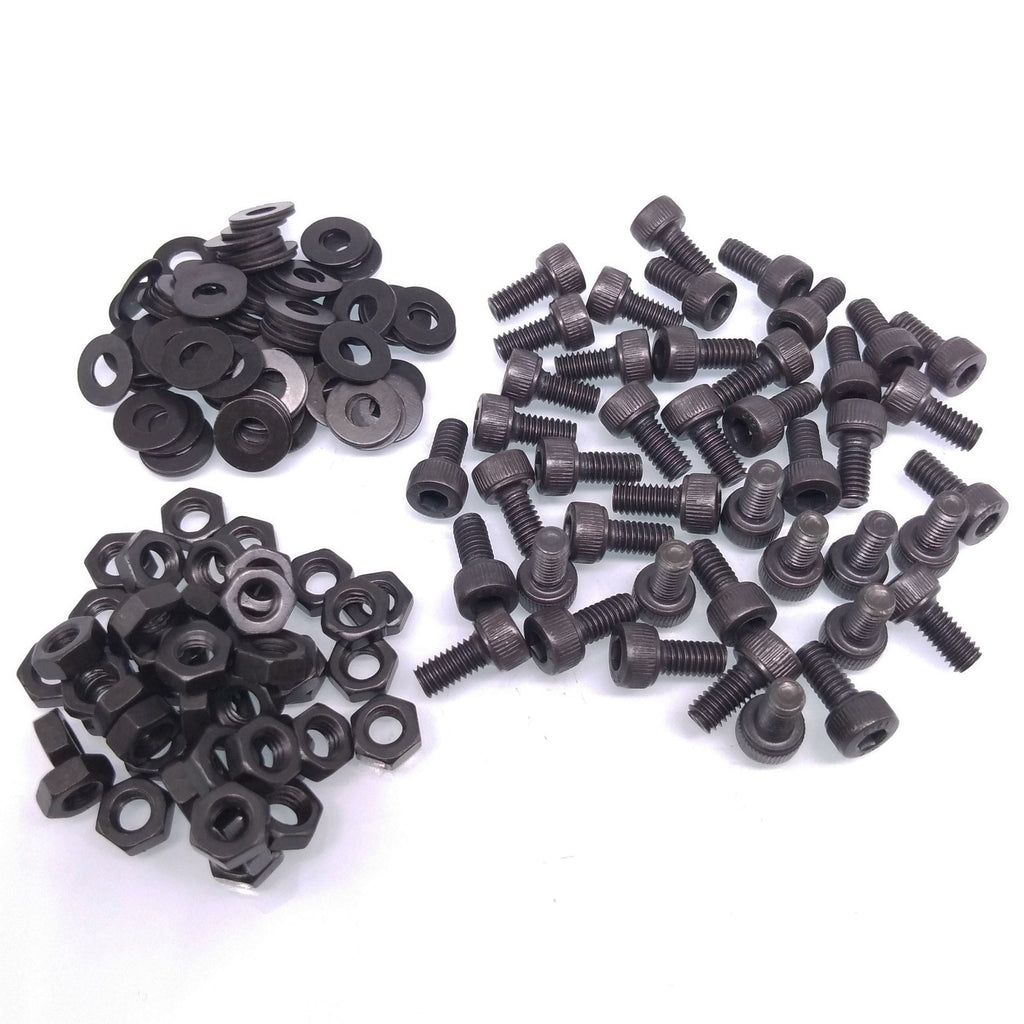 200x M4 x 6mm Socket Head Cap Screws Alloy Steel Allen Socket Drive Nuts Washers