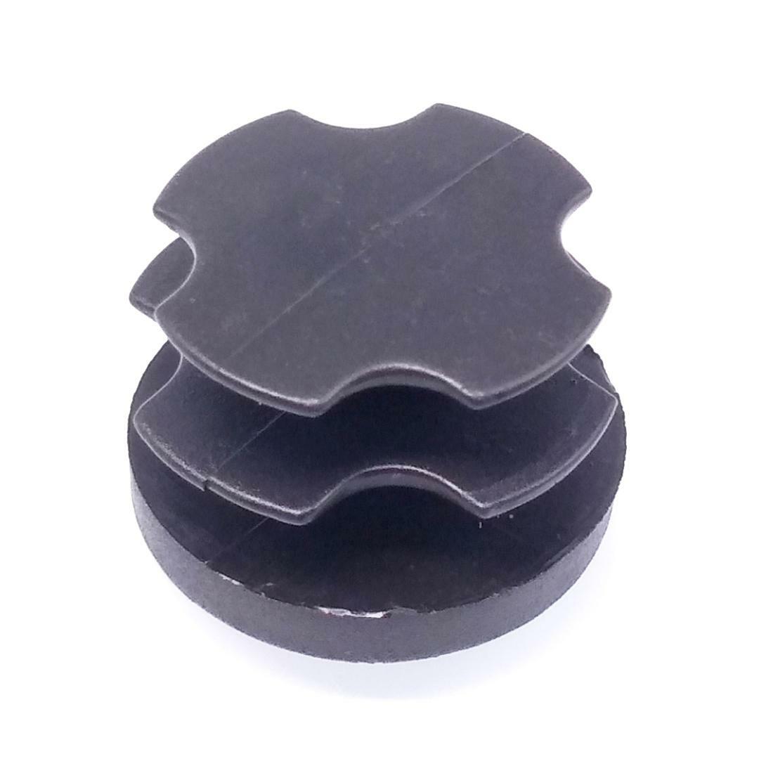 50pcs Round Plastic Black Blanking End Cap Caps Tube Pipe Inserts Plug Bung 19mm