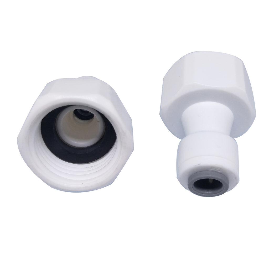 US Stock 2pcs 1/2" Female Thread to 1/4" Tube Quick Connect Push Fit