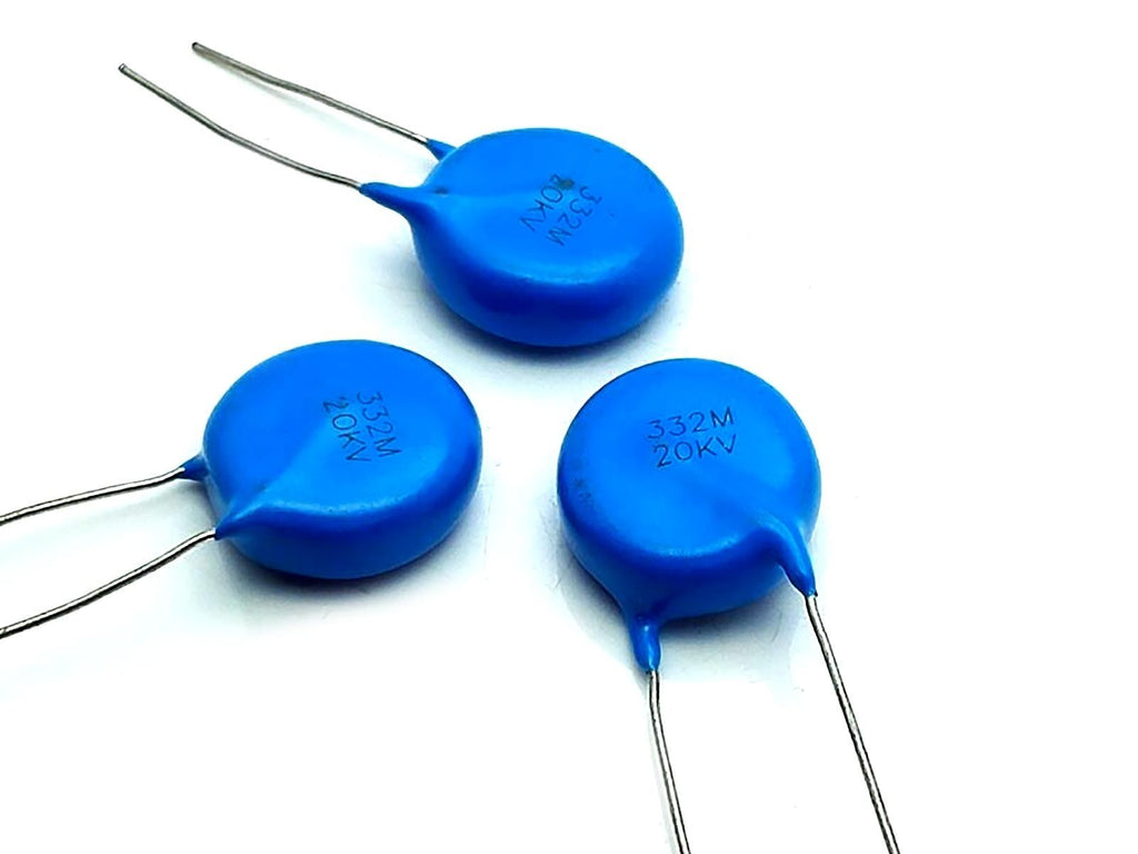 US Stock 5pcs Ceramic Disc Capacitors 3300pf 3.3nf 0.0033uf 332 20000V 20KV